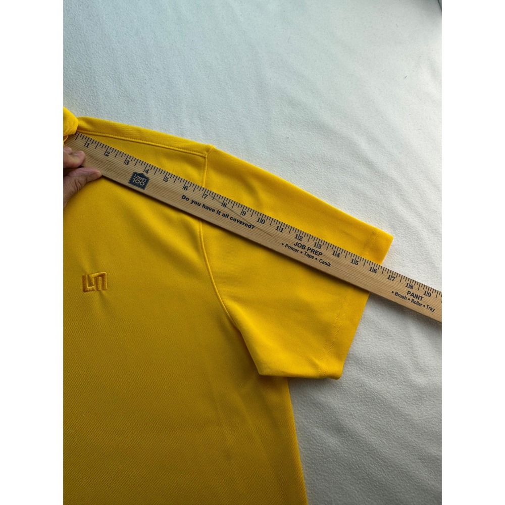 Loudmouth‎ Golf Polo Shirt Mens Yellow Short Sleeve Embroidered Logo Size L - Picture 11 of 16